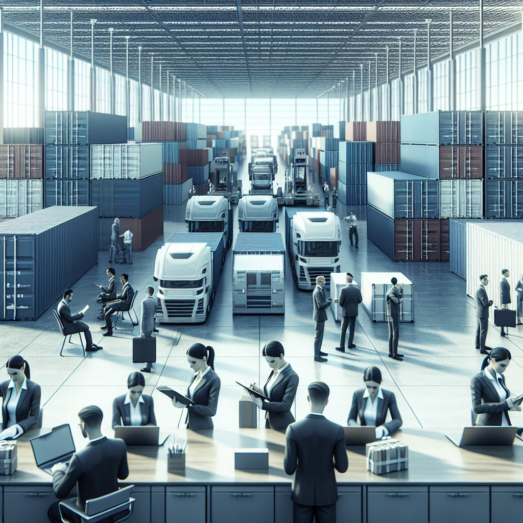 Professional U.S. Customs and Border Protection facility with shipping containers
